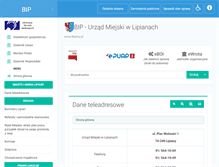 Tablet Screenshot of bip.lipiany.pl